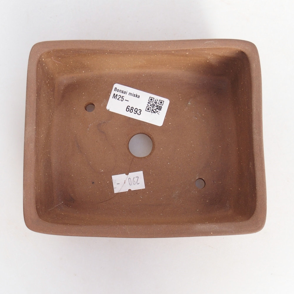 Keramická bonsai miska 14,5 x 12,5 x 5 cm, barva hnědá