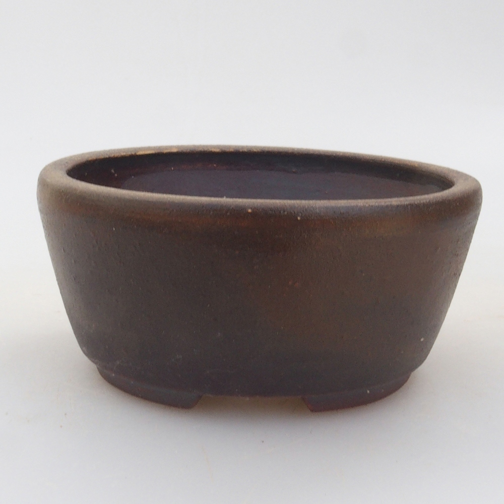 Keramická bonsai miska 10,5 x 9 x 4 cm, barva hnědá