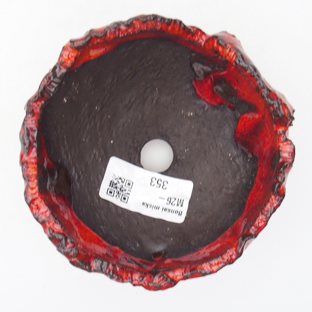 Keramická Skořápka 10 x 10 x 6,5 cm , barva červená