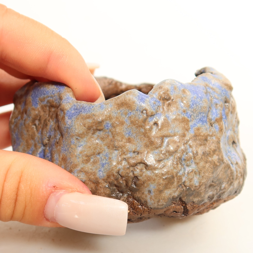 Keramická Skořápka  7 x 7 x 5 cm , barva modrohnědá