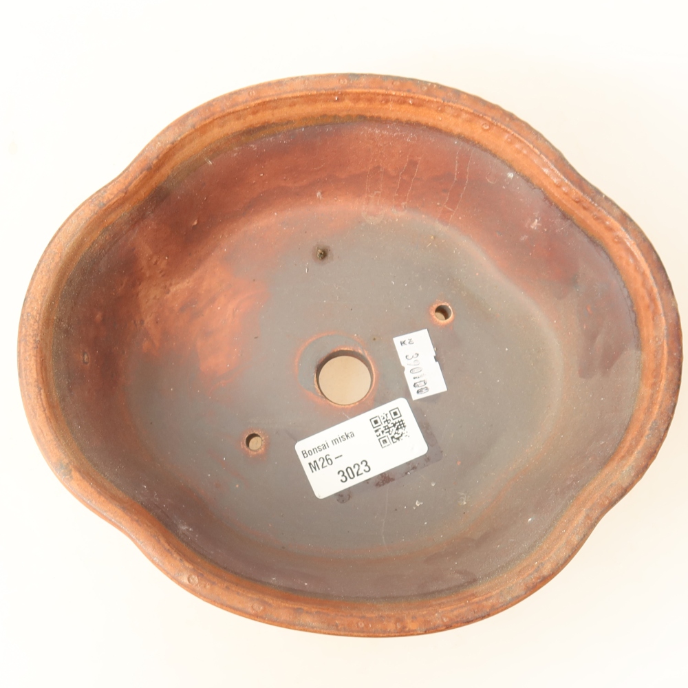 Keramická bonsai miska 18,5 x 16,5 x 6 cm, barva hnědá