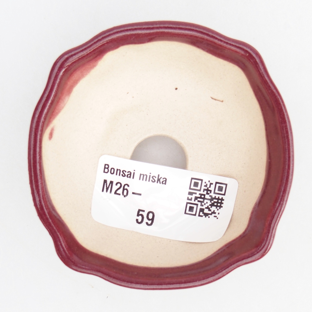 Mini bonsai miska 6,5 x 6,5 x 3 cm, barva vínová