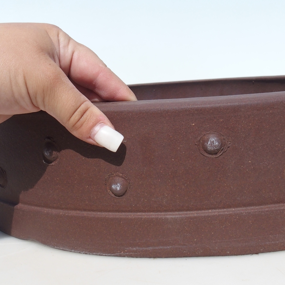 Bonsai miska 41,5 x 41,5 x 9,5 cm -  barva hnědá