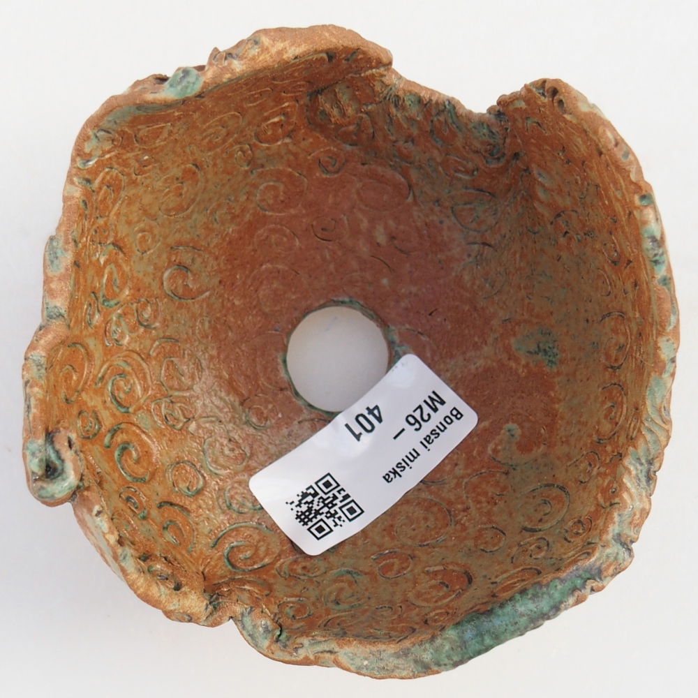 Keramická Skořápka 10 x 9,5 x 8,5 cm , barva hnědozelená