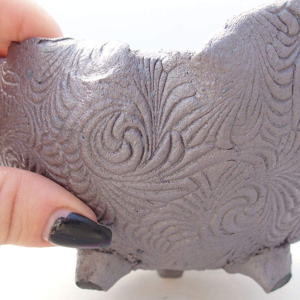 Keramická Skořápka 13,5 x 13 x 7 cm , barva kovová