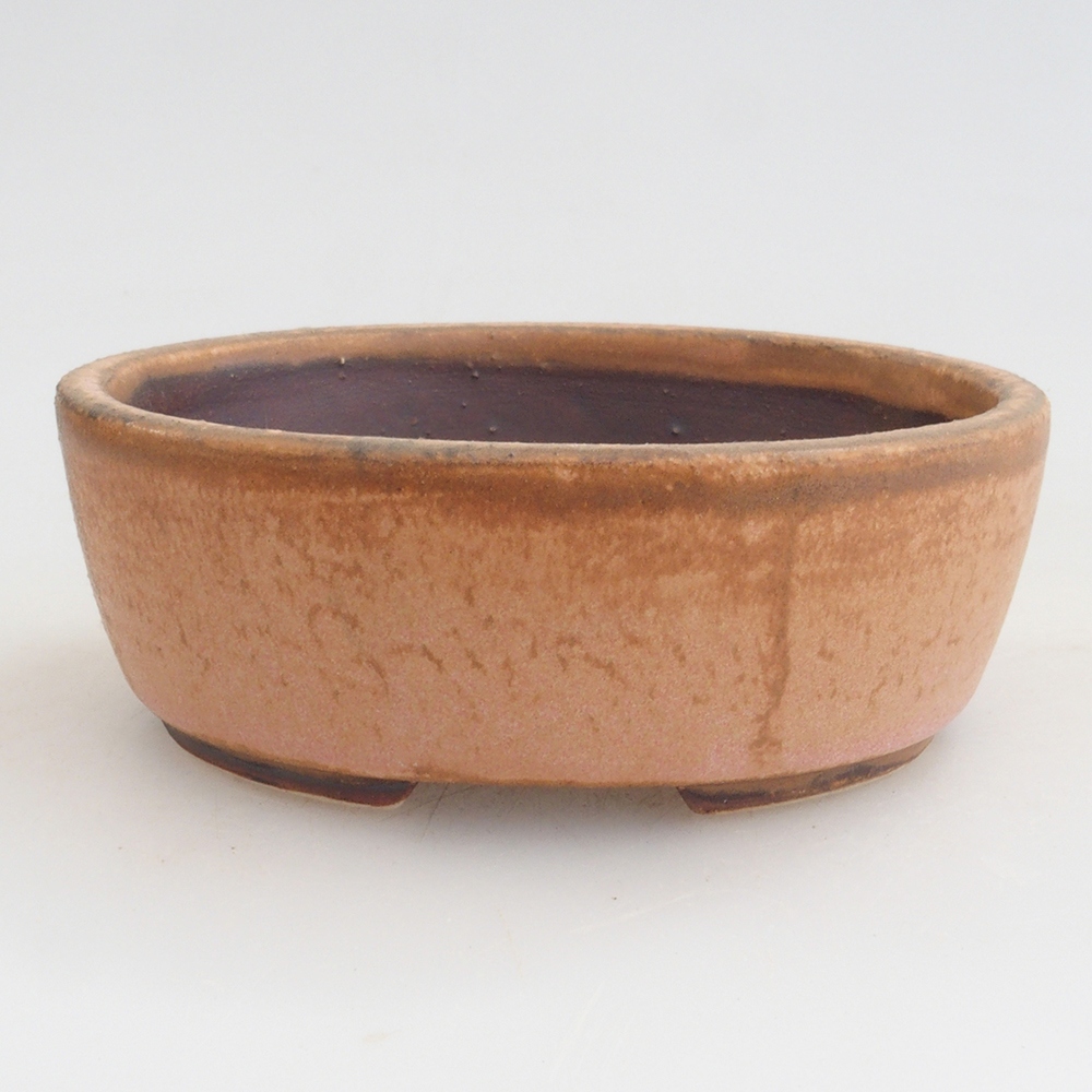 Keramická bonsai miska 9,5 x 8 x 3 cm, barva růžová