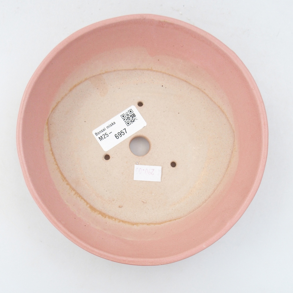 Keramická bonsai miska 18 x 18 x 5 cm, barva růžová