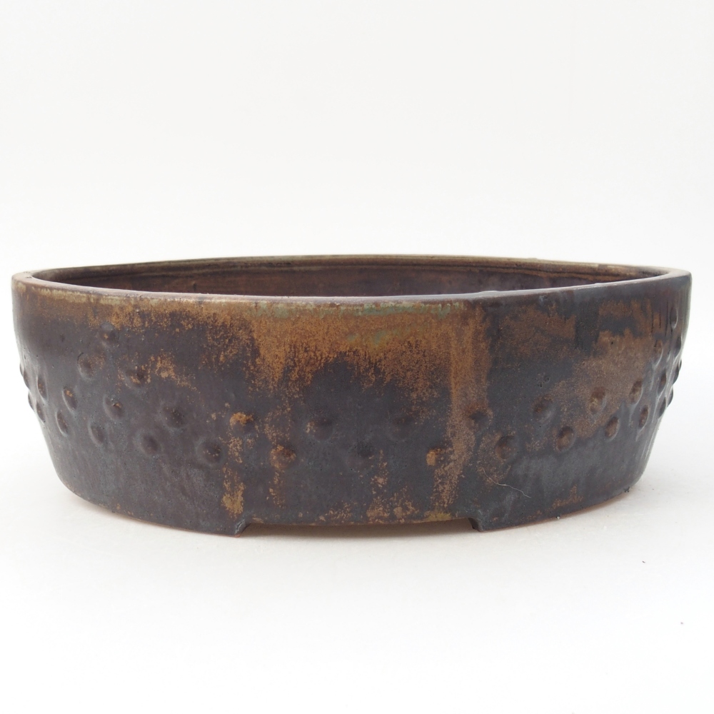 Keramická bonsai miska 27,5 x 27,5 x 8 cm, barva hnědá