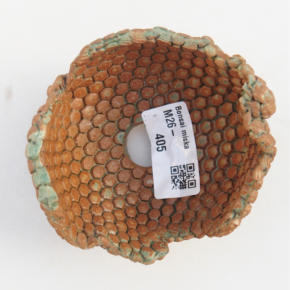 Keramická Skořápka 8 x 8 x 6 cm , barva hnědozelená