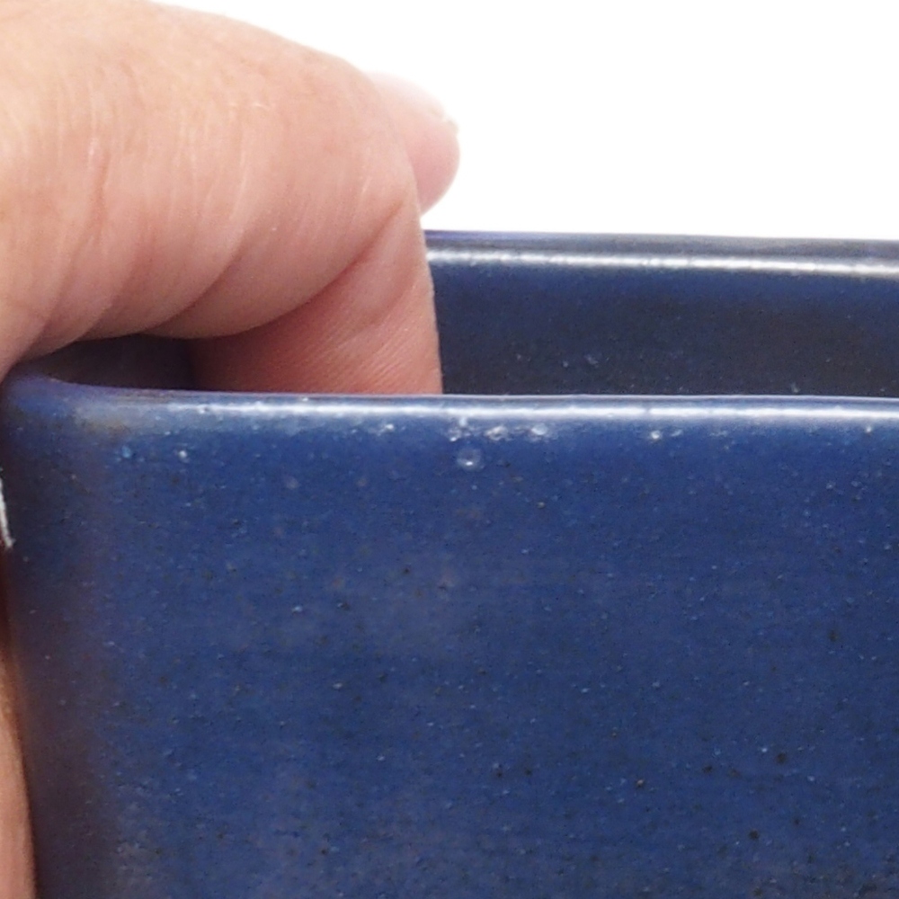 Keramická bonsai miska 8,5 x 8,5 x 11 cm, barva modrá