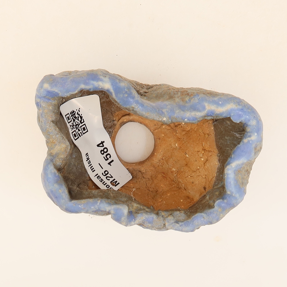 Keramická Skořápka  5,5 x 3,5 x 5 cm , barva modrá