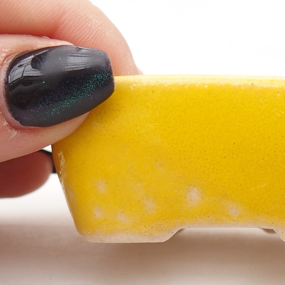 Mini bonsai miska 6 x 5 x 2,5 cm, barva žlutá