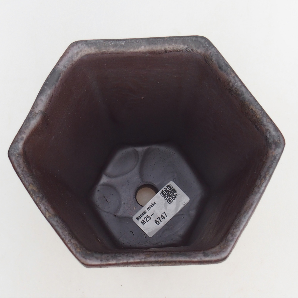 Keramická bonsai miska 12,5 x 11,5 x 16,5 cm, barva hnědá