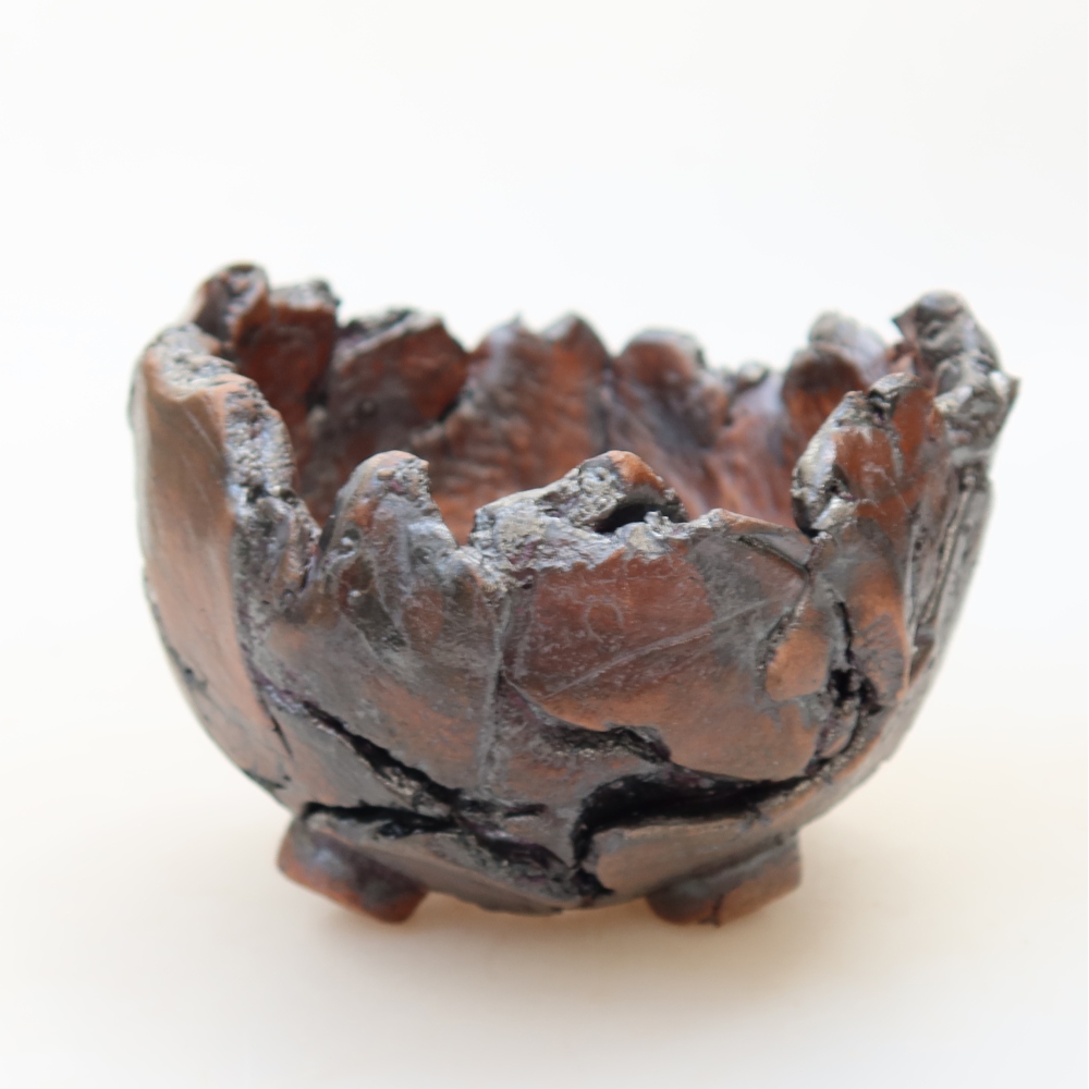 Keramická Skořápka 11 x 9,5 x 8 cm , barva hnědá