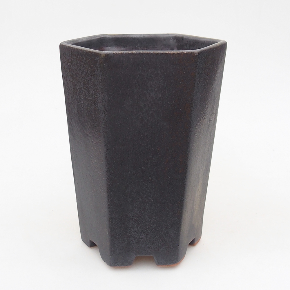 Keramická bonsai miska 13 x 11,5 x 17 cm, barva zelenošedá