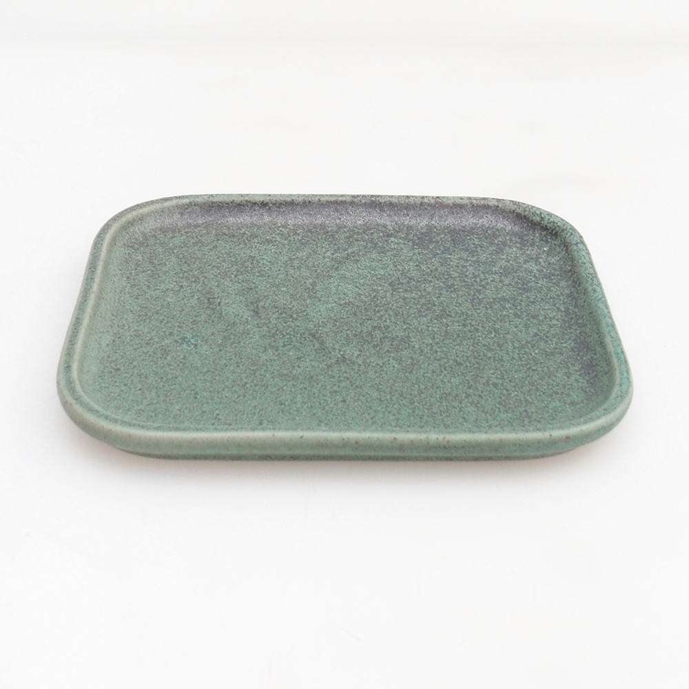 Keramická podmiska H38 - 12,5 x 10,5 x 1 cm - zelená