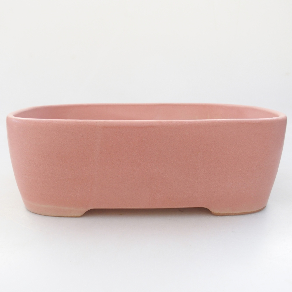 Keramická bonsai miska 23 x 18 x 7,5 cm, barva růžová