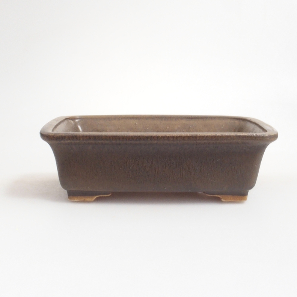 Keramická bonsai miska 17,5 x 14 x 5 cm, barva hnědá