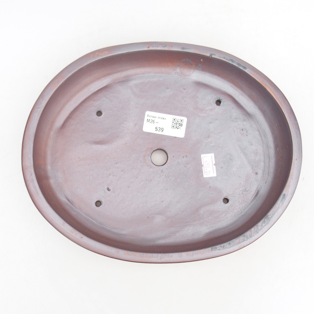 Keramická bonsai miska 24,5 x 20 x 4 cm, barva kovová