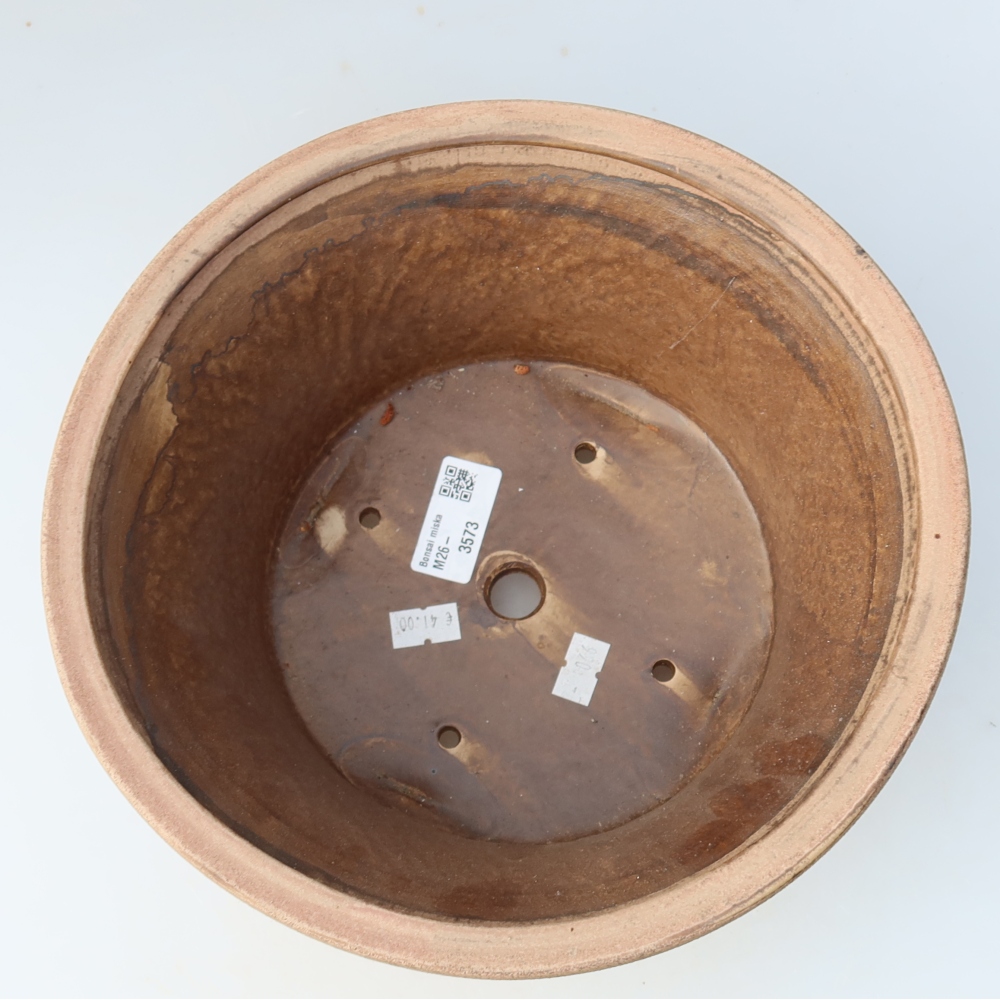 Keramická bonsai miska 24,5 x 24,5 x 11,5 cm, barva růžová