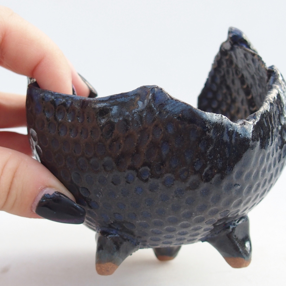 Keramická Skořápka 10 x 8,5 x 8,5 cm , barva modrá