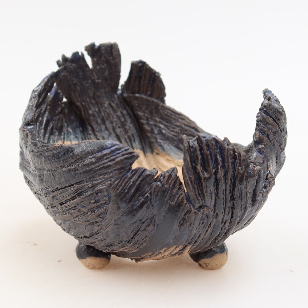 Keramická Skořápka  10 x 9 x 8,5 cm , barva modrá