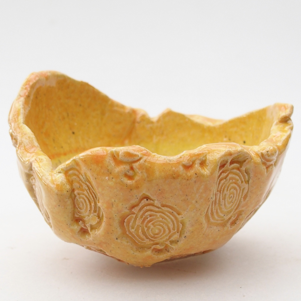Keramická Skořápka  8,5 x 8,5 x 6 cm , barva žlutá