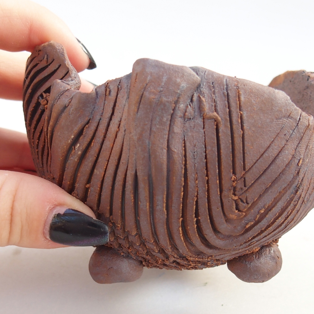 Keramická Skořápka 10 x 9,5 x 7 cm , barva hnědá