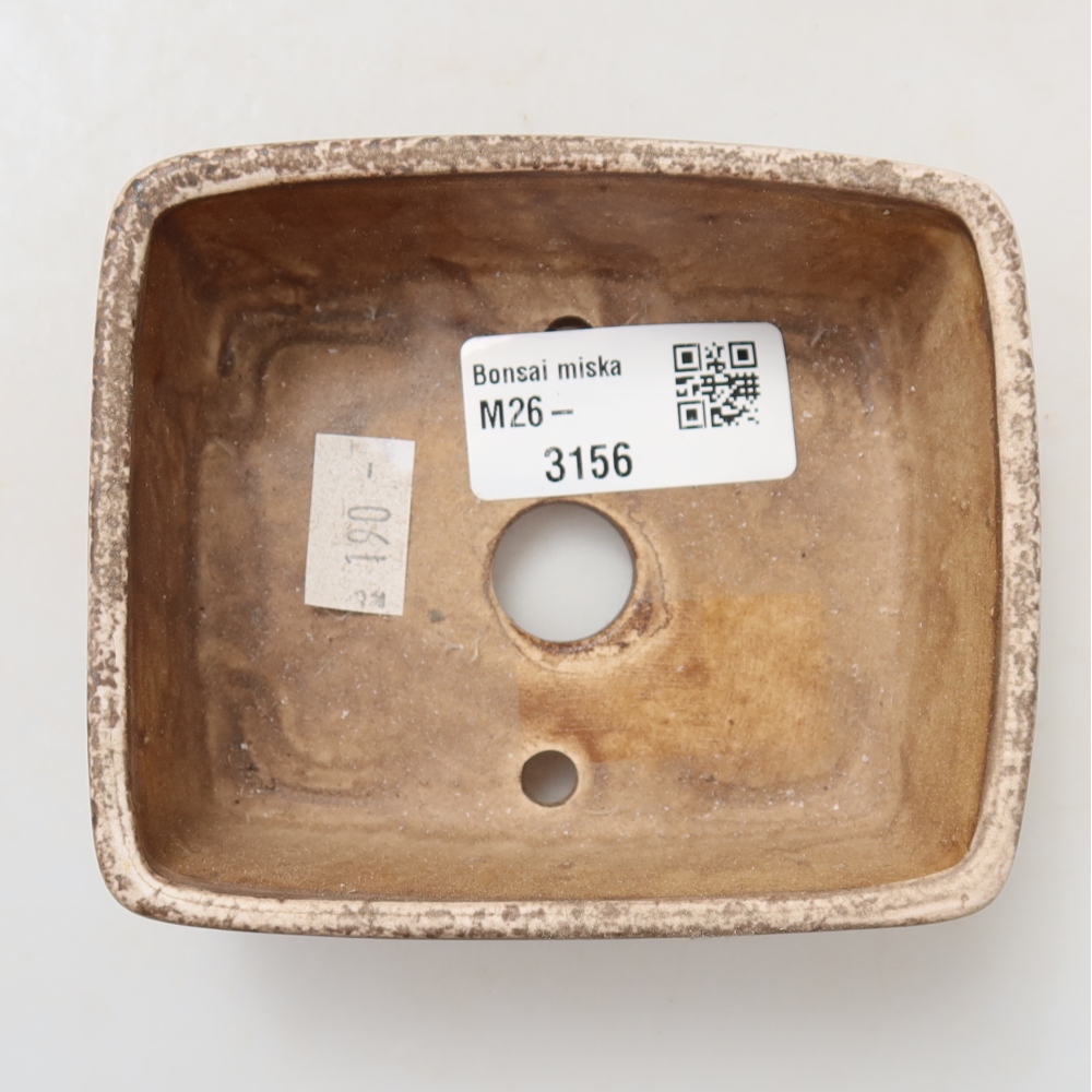 Keramická bonsai miska 10 x 8 x 3,5 cm, barva růžová