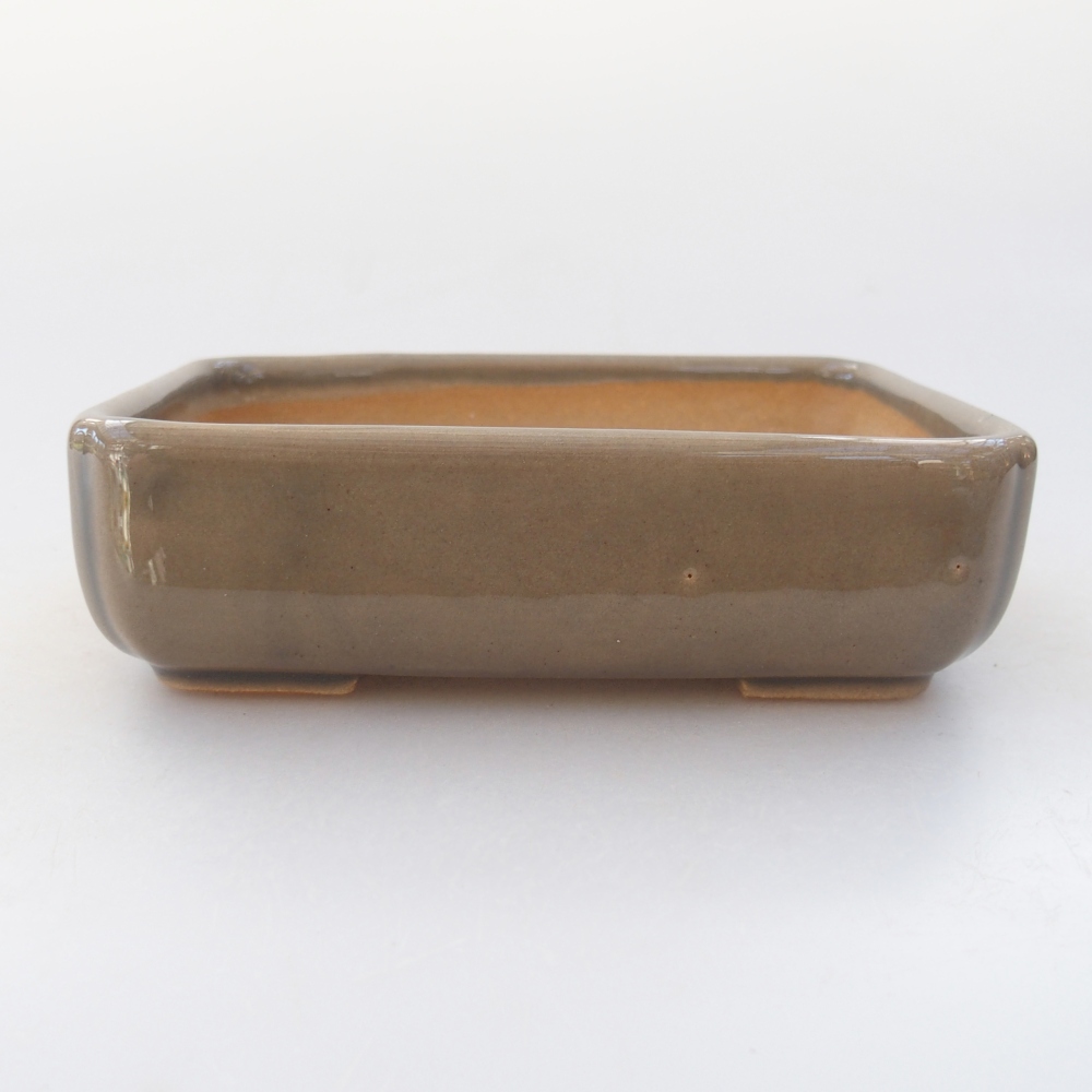 Keramická bonsai miska 11,5 x 9 x 3,5 cm, barva šedá