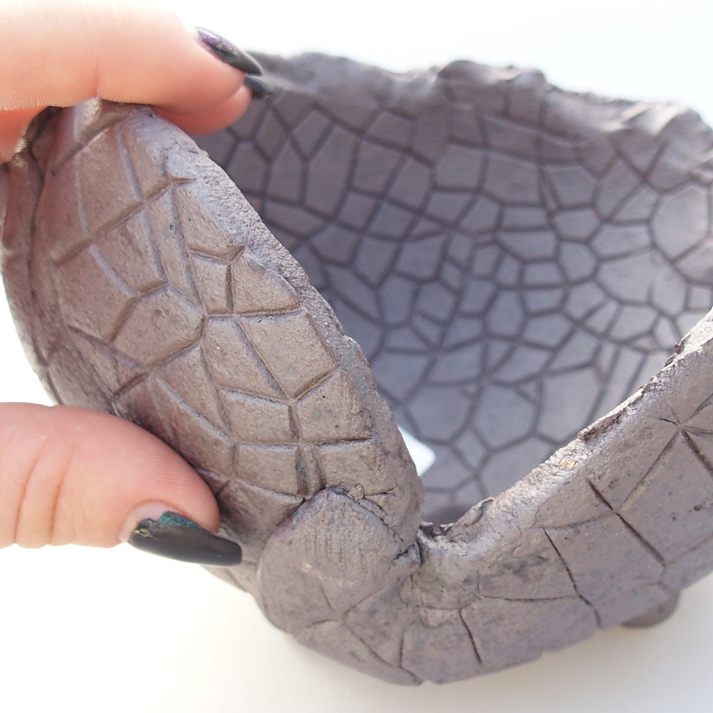 Keramická Skořápka 15 x 14,5 x 10 cm , barva kovová