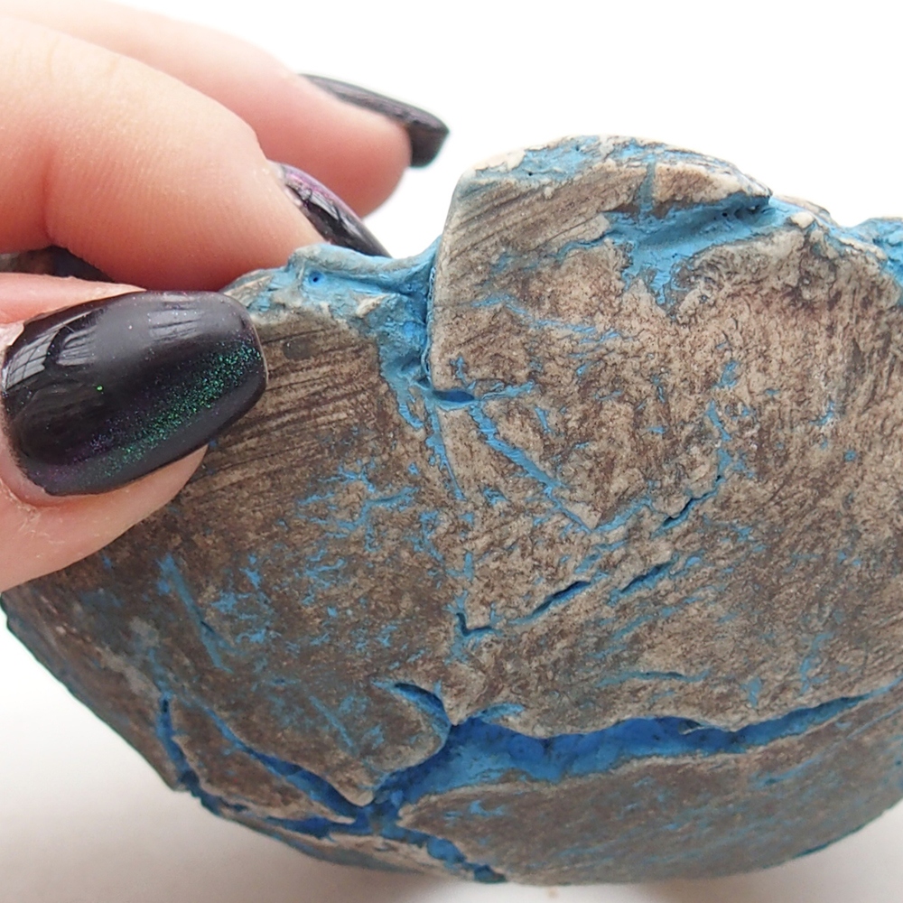 Keramická Skořápka 9 x 9 x 5,5 cm , barva modrá