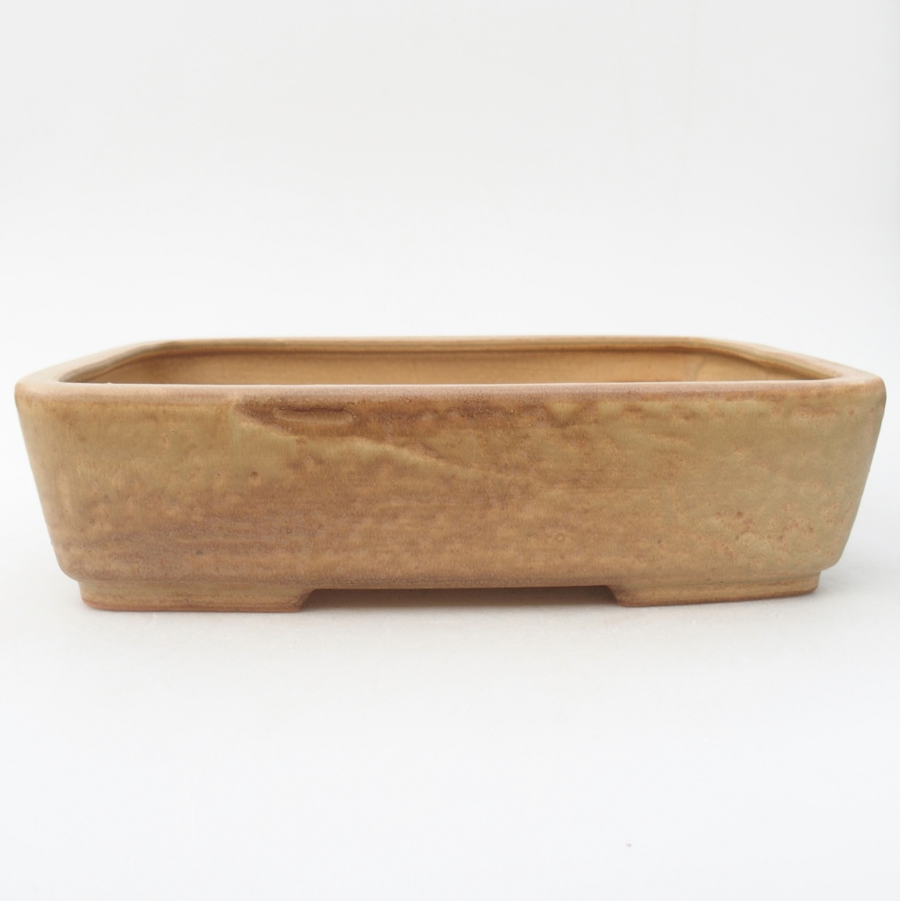 Keramická bonsai miska 26,5 x 20,5 x 6,5 cm, barva béžová