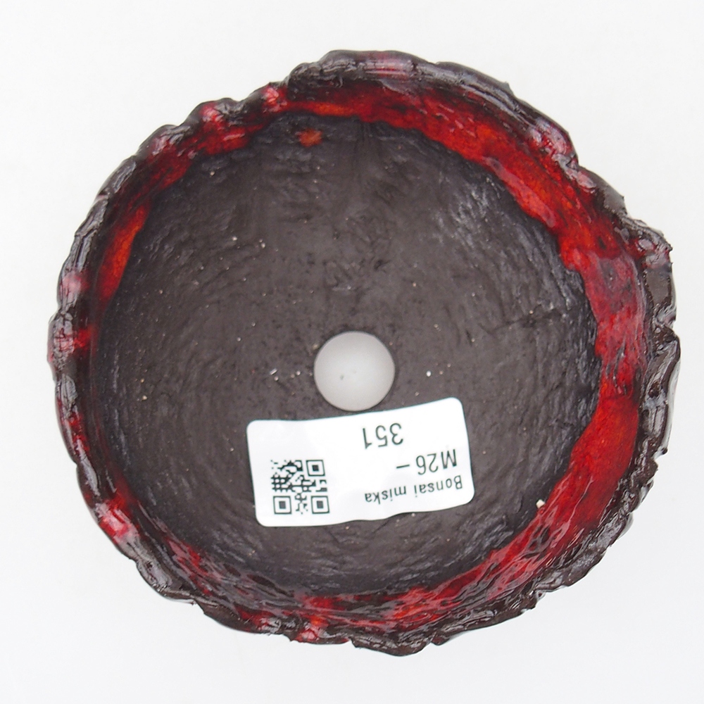 Keramická Skořápka 9,5 x 9 x 6 cm , barva červená