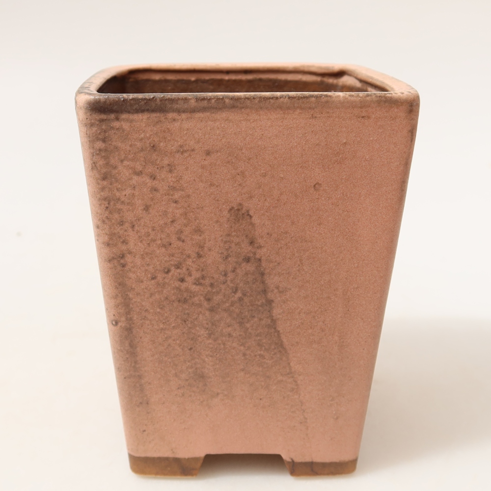 Keramická bonsai miska 8,5 x 8,5 x 10,5 cm, barva růžová