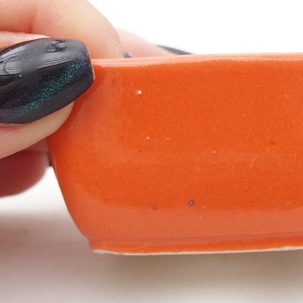 Mini bonsai miska 6 x 4,5 x 3 cm, barva oranžová