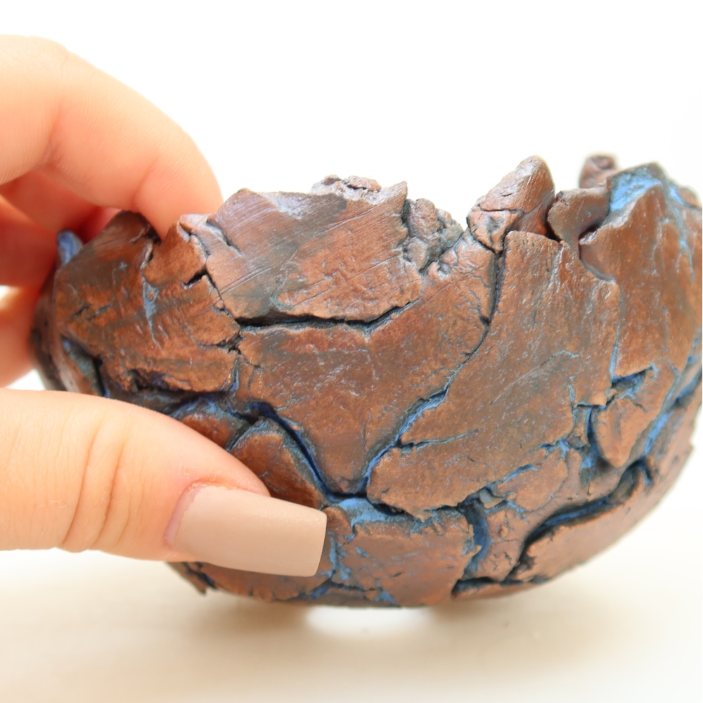 Keramická Skořápka 10,5 x 10 x 7,5 cm , barva modrá