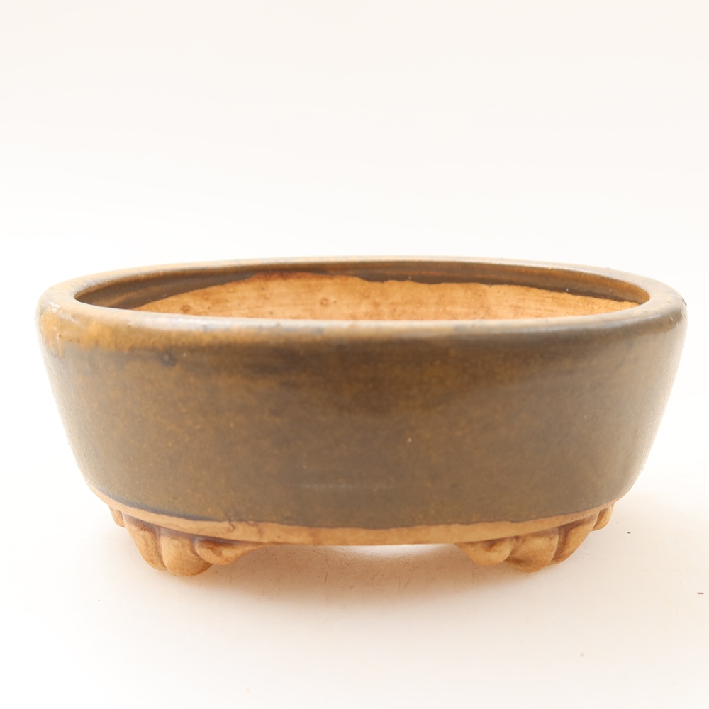 Keramická bonsai miska 9,5 x 8 x 4 cm, barva hnědá