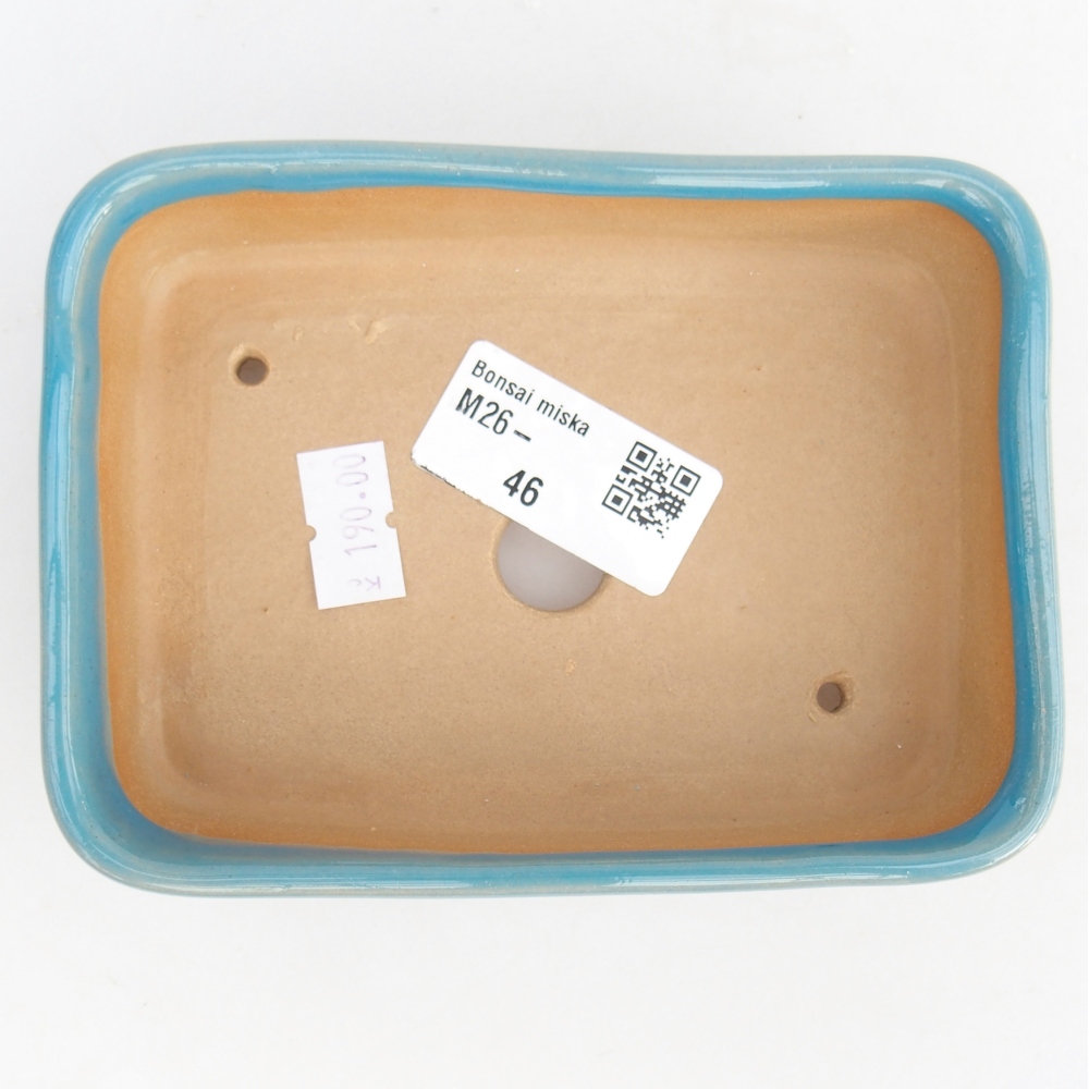 Keramická bonsai miska 12,5 x 9,5 x 3,5 cm, barva modrá
