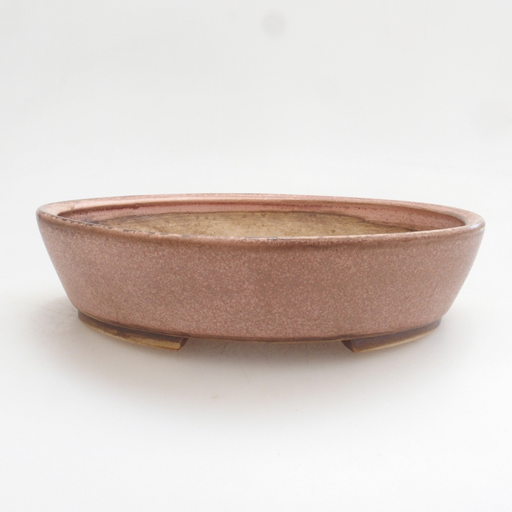 Keramická bonsai miska 18 x 16 x 4 cm, barva růžová