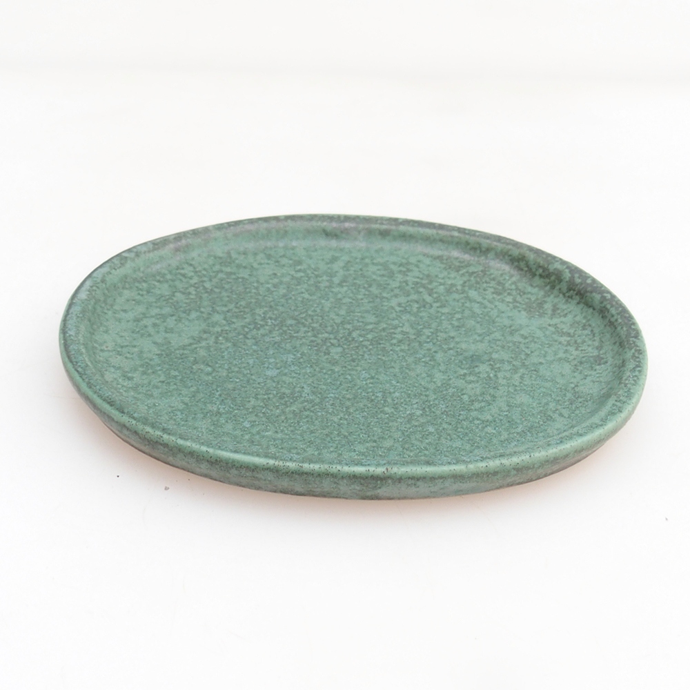 Keramická podmiska H30 - 12,5 x 10,5 x 1 cm - zelená