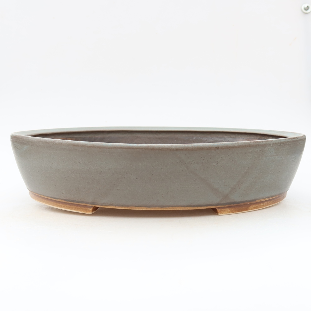 Keramická bonsai miska 32 x 28 x 6,5 cm, barva modrá