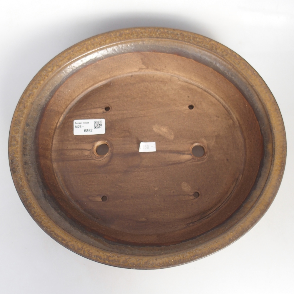 Keramická bonsai miska 32 x 29 x 7 cm, barva hnědá