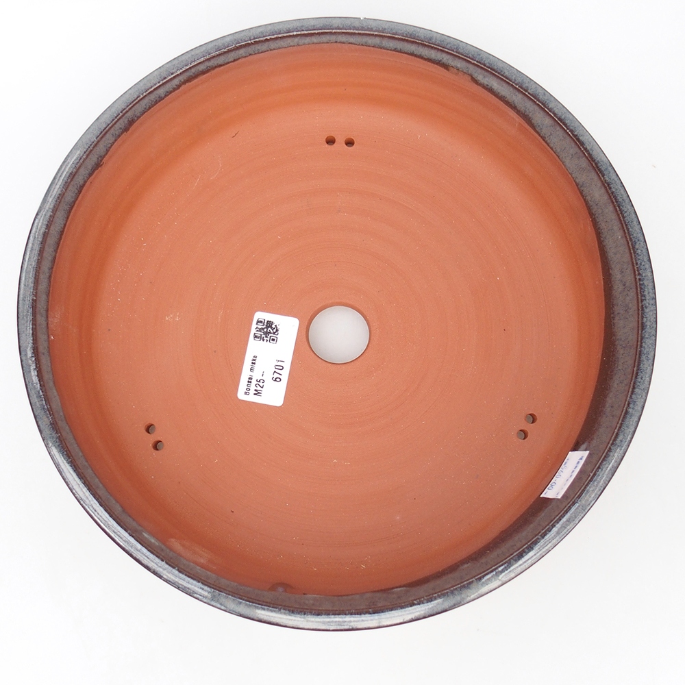 Keramická bonsai miska 25,5 x 25,5 x 5,5 cm, barva šedá