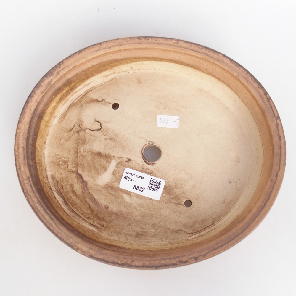 Keramická bonsai miska 24 x 20,5 x 5 cm, barva růžová