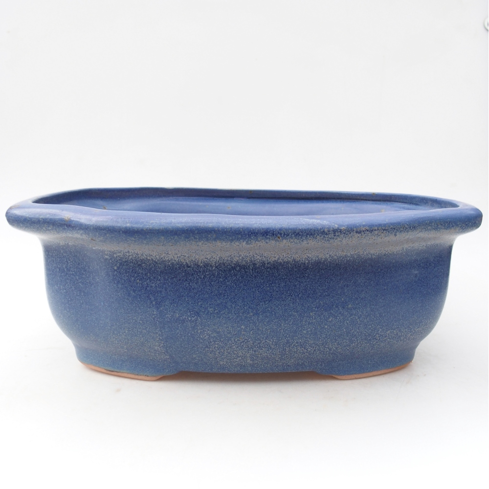 Keramická bonsai miska 30 x 25 x 10 cm, barva modrá