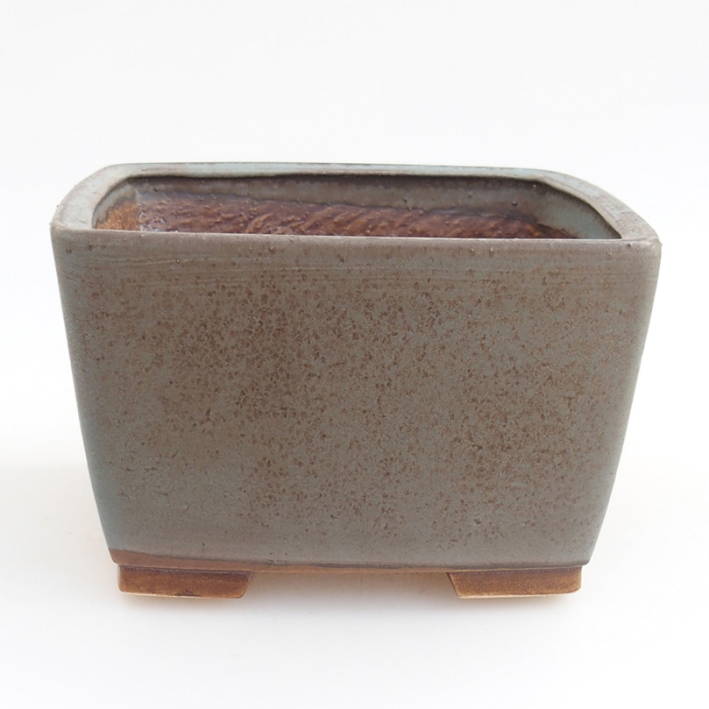 Keramická bonsai miska 15 x 15 x 9,5 cm, barva modrá