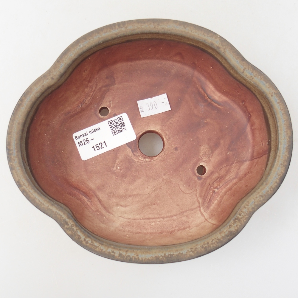 Keramická bonsai miska 17 x 15 x 5,5 cm, barva hnědá