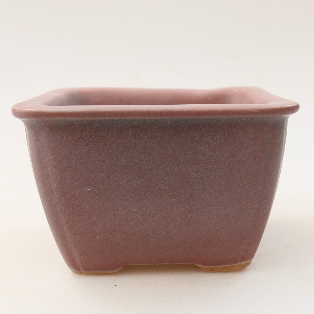 Keramická bonsai miska 8,5 x 8,5 x 5,5 cm, barva fialová