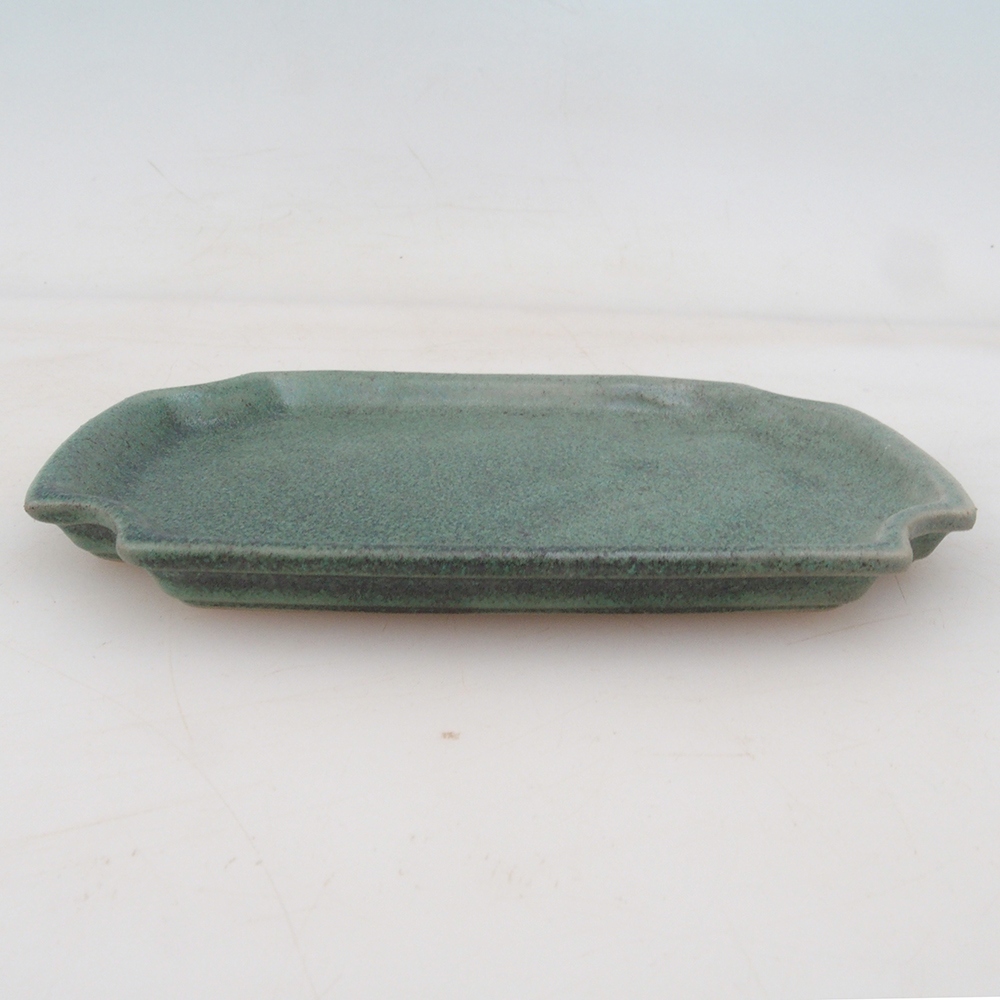 Keramická podmiska H01 - 11,5 x 8 x 0,5 cm- zelená